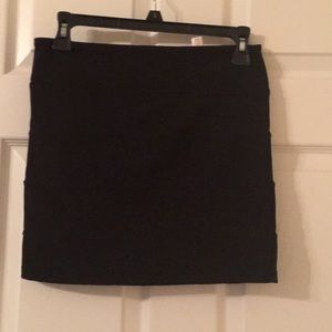 Black mini skirt